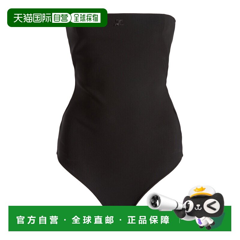 1h可退 香港直邮Courreges 女士 抹胸内衣针织上衣 black黑色 舒