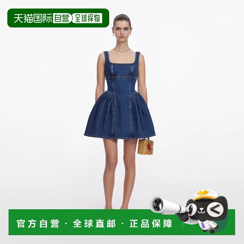1h可退 香港直邮Self-Portrait 女士 SELF-PORTRAIT 牛仔迷你连衣