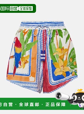 香港直邮FARM RIO 女士 Destination 热情亚麻混纺钩花短裤