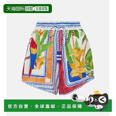 香港直邮FARM RIO 女士 Destination 热情亚麻混纺钩花短裤