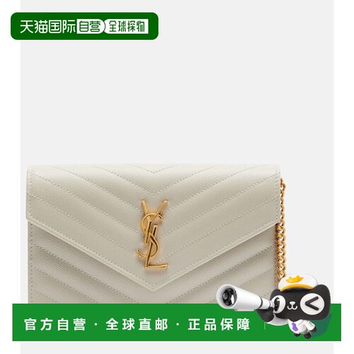 香港直邮Saint Laurent 圣罗兰 女士 Cassandre 信封皮革链带钱包