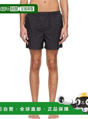 1h可退 香港直邮Casablanca 男士 黑色提花泳裤 MSP26TR22402短裤