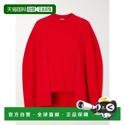 香港直邮toteme 女士 披肩式羊绒毛衣 261WRT0635YA0235344POPPY