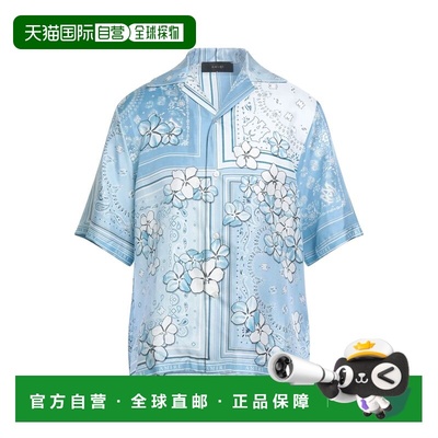 1h可退 香港直邮AMIRI 男士 花纹衬衫 blue蓝色 舒适时尚