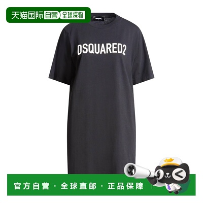 香港直邮Dsquared2 二次方 女士 短款连衣裙 black黑色 舒适时尚