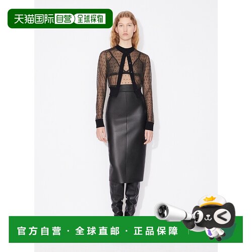 香港直邮Alaia 女士 拉链半身裙 AA9J05065C120 black黑色 舒适时