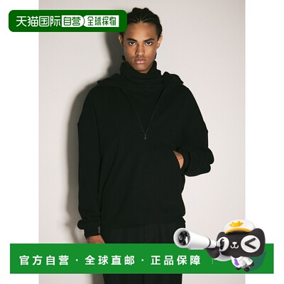 1h可退 香港直邮Saint Laurent 圣罗兰 男士 半拉链连帽卫衣 8021