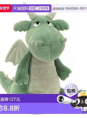 欧洲直邮Jellycat Adon浅绿色聚酯纤维龙玩偶毛绒可爱玩具