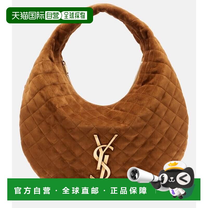 香港直邮Saint Laurent 圣罗兰 女士 Icare 中号绗缝绒面革肩包