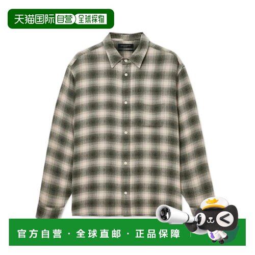 1h可退 香港直邮ALL SAINTS 男士衬衫 M034SEPALEOLIVEGREEN SS20