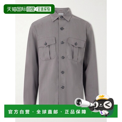 香港直邮Canali 康钠丽 男士 莱赛尔纤维衬衫式夹克 AE0557431019