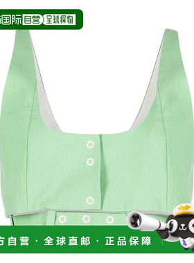 1h可退 香港直邮GANNI 甘尼 女士 徽标背心 F7596 green绿色 舒适