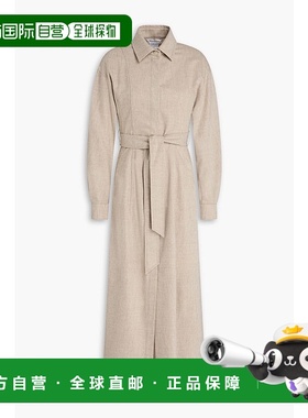 1h可退 香港直邮MaxMara 麦斯玛拉 女士 Edro 羊毛混纺斜纹布中长