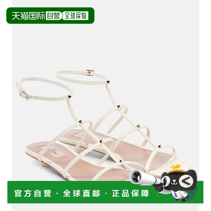 1h可退 香港直邮Valentino 华伦天奴 女士 Wispy 铆钉皮质凉鞋