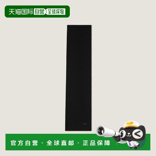自营欧洲直邮Givenchy纪梵希 Paris男士黑色羊毛围巾围脖