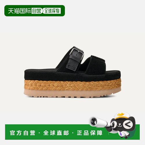 自营欧洲直邮UGG 女士黑色凉鞋