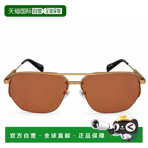 香港直邮Jacquemus 女士 FRAME 金色黑色金属几何形状太阳眼镜 JA