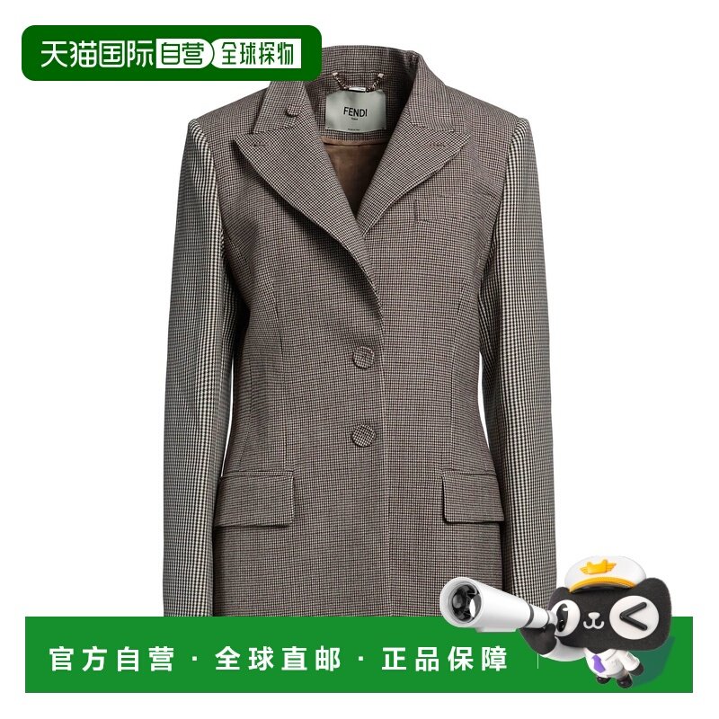 香港直邮Fendi 芬迪 女士 西装外套 brown棕色 舒适时尚