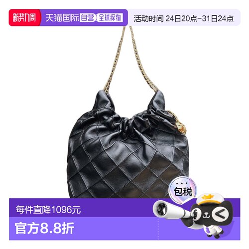 Tory Burch 汤丽柏琦双提手单肩包HOBO手提包黑色肩背包162451