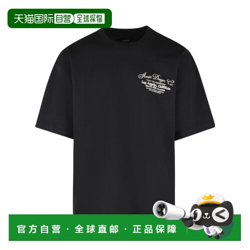 香港直邮AMIRI 男士T恤 AM426JR003002 SS2026 黑色 “梦想家之链