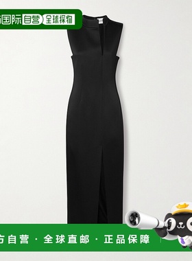 香港直邮KHAITE 女士 Lowen 缎面绉纱中长连衣裙 55304070