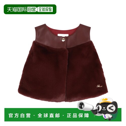 香港直邮Chloe 字母仿毛皮拼接马甲 C21357