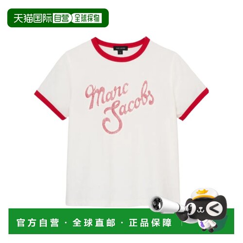 香港直邮MARC JACOBS 女士T恤 2P6RTP009C36101 CO 白色 短袖T恤