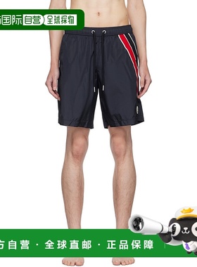 香港直邮Moncler 盟可睐 男士 海军蓝贴饰泳裤 J20912C0000653326