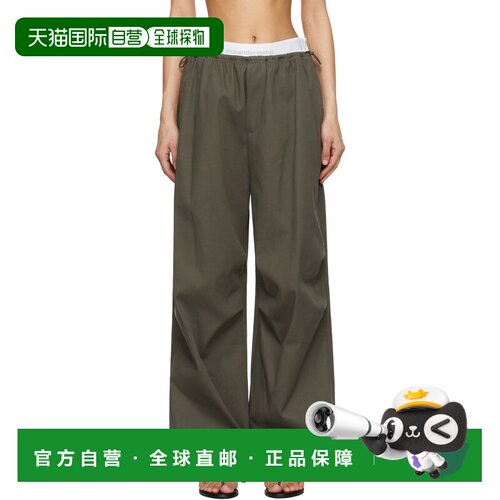 香港直邮Alexander Wang 亚历山大 王 女士 卡其色 Logo Elastic