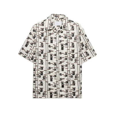 香港直邮Prada 普拉达 男士 印花棉混纺保龄球衬衫 UCS414SUMO19G