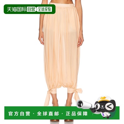 香港直邮Chloe 蔻依 女士 缎带系带裤子 25UPA06 舒适时尚休闲裤