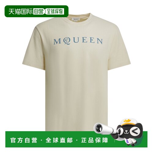 1h可退 香港直邮ALEXANDER MCQUEEN 男士T恤 847750QTAD50997WHIT