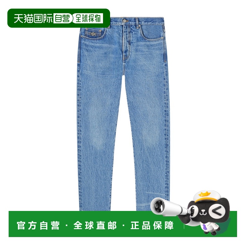 香港直邮VERSACE 24SS 腰带环牛仔长裤 Men范思哲