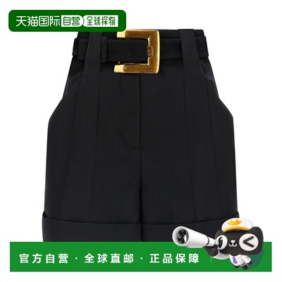 1h可退 香港直邮BALMAIN 女士短裤 GF1PA375WC090PA SS2026 黑色