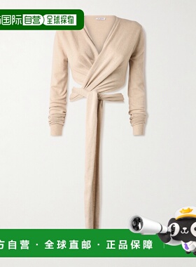 1h可退 香港直邮alaia 女士 短款羊绒混纺裹式上衣 AA9S0368K144C