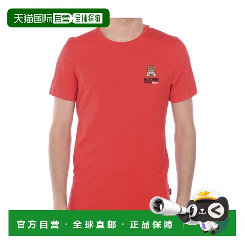 1h可退 香港直邮MOSCHINO 男士T恤 A19058133ROSSORED SS2022 红