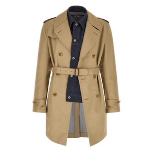 男士 香港直邮Junya Watanabe 渡边淳弥 WQC0021 牛仔拼块风衣