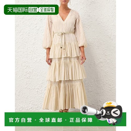 香港直邮Zimmermann V领连衣裙 9859DSS243长款