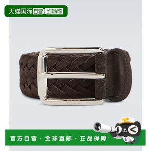 香港直邮TOD'S 托德斯 男士 编织绒面革皮带 brown棕色 舒适时尚
