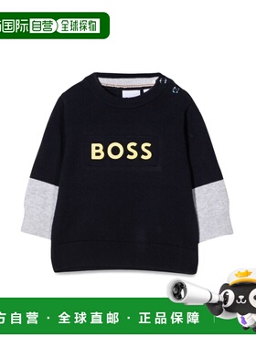 1h可退 香港直邮BOSS 波士 男童 卫衣童装 J05963B849 blue蓝色