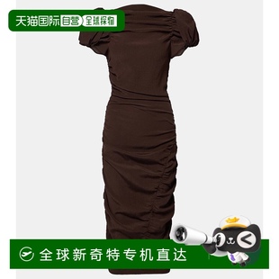 泡泡袖 1h可退 女士 香港直邮magda 真丝中长连衣裙 butrym