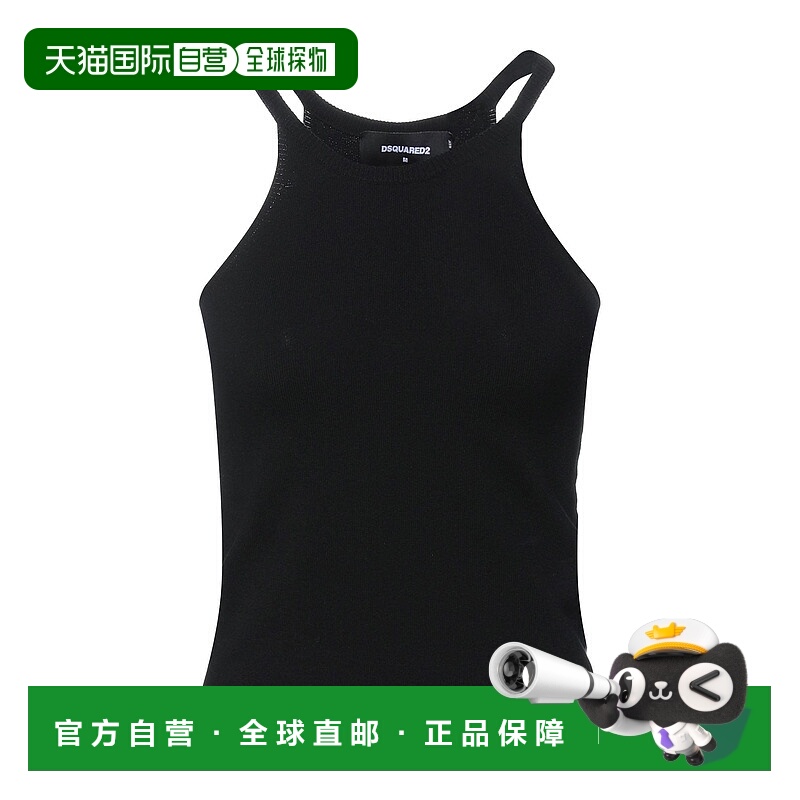 1h可退 香港直邮Dsquared2 二次方 女士 背心上衣 black黑色 舒适