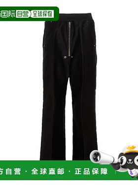 香港直邮Rick Owens 黑色直筒卫裤休闲裤 RR02A5300NDKLC409