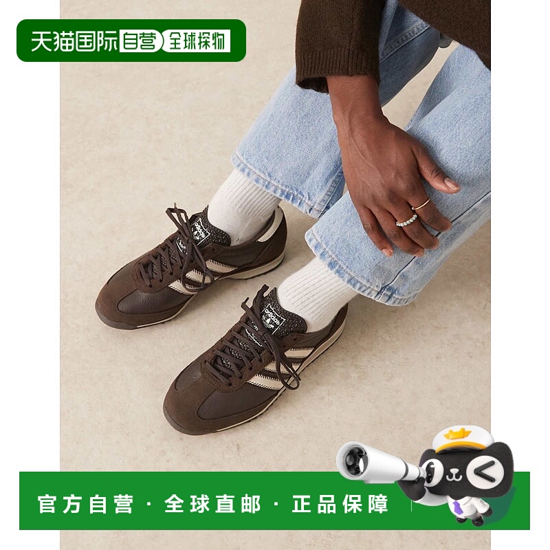 香港直邮Adidas 女士 adidas Originals SL 72 OG 棕色奶油色缝线