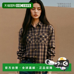 欧洲直邮MIU MIU(缪缪)24新品 格子呢羊毛衬衫潮流时尚百搭舒适