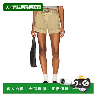 水洗弹力棉质松紧带短裤 女士 W0671 甘尼 香港直邮GANNI