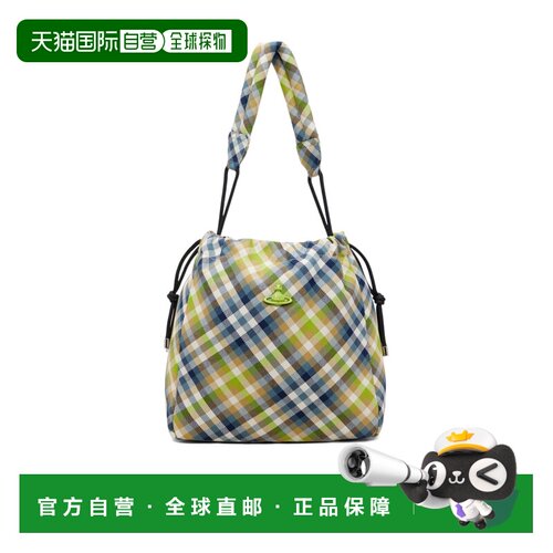 1h可退 香港直邮Vivienne Westwood Hilary 格纹单肩包 4C020004U