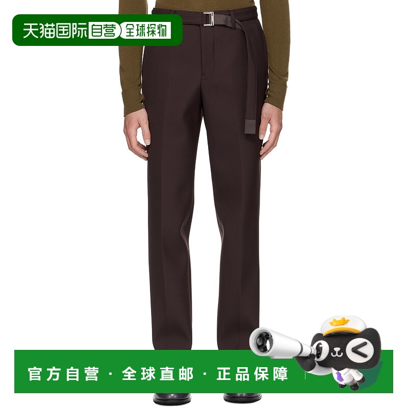 1h可退 香港直邮Sacai 男士 棕色 Suiting 长裤 2503747M休闲裤