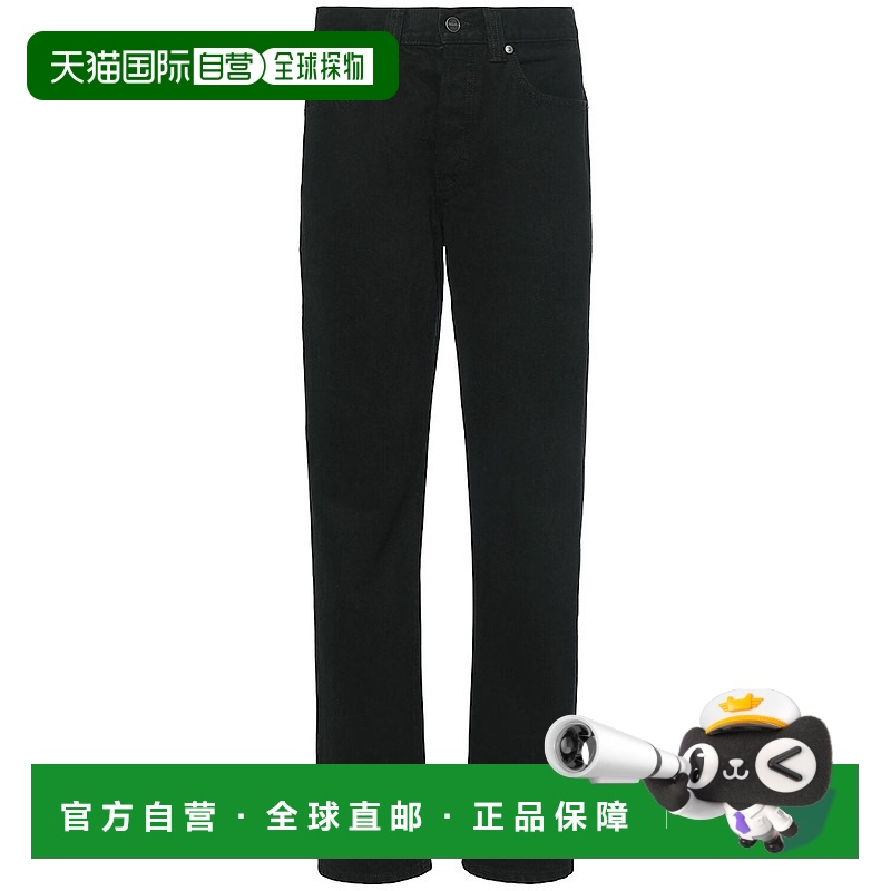 1h可退 香港直邮KHAITE 女士 Callum直筒牛仔裤 black黑色 舒适时