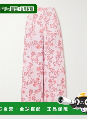 香港直邮EMILIA WICKSTEAD 女士 Daffy 拼接印花罗缎阔腿裤 PF25R